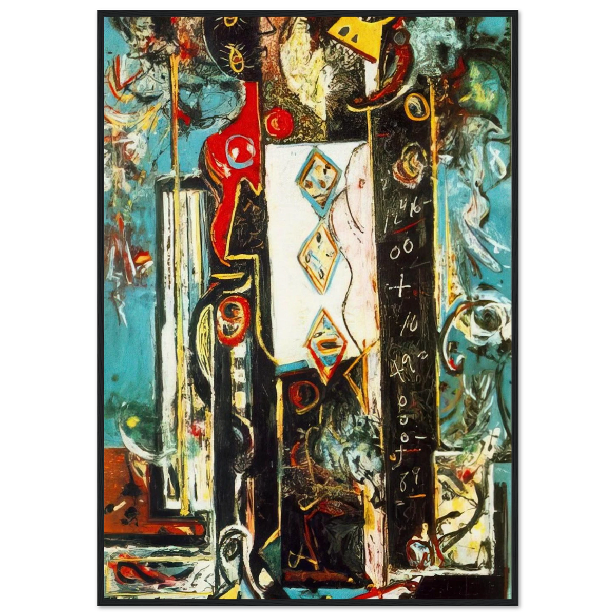 MALE AND FEMALE Framed Poster | Jackson Pollock Framed Prints Wall Art | Jackson Pollock Store