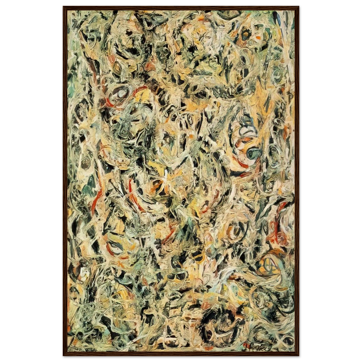 EYES IN THE HEAT 1946 Framed Poster | Jackson Pollock Framed Prints Wall Art | Jackson Pollock Store