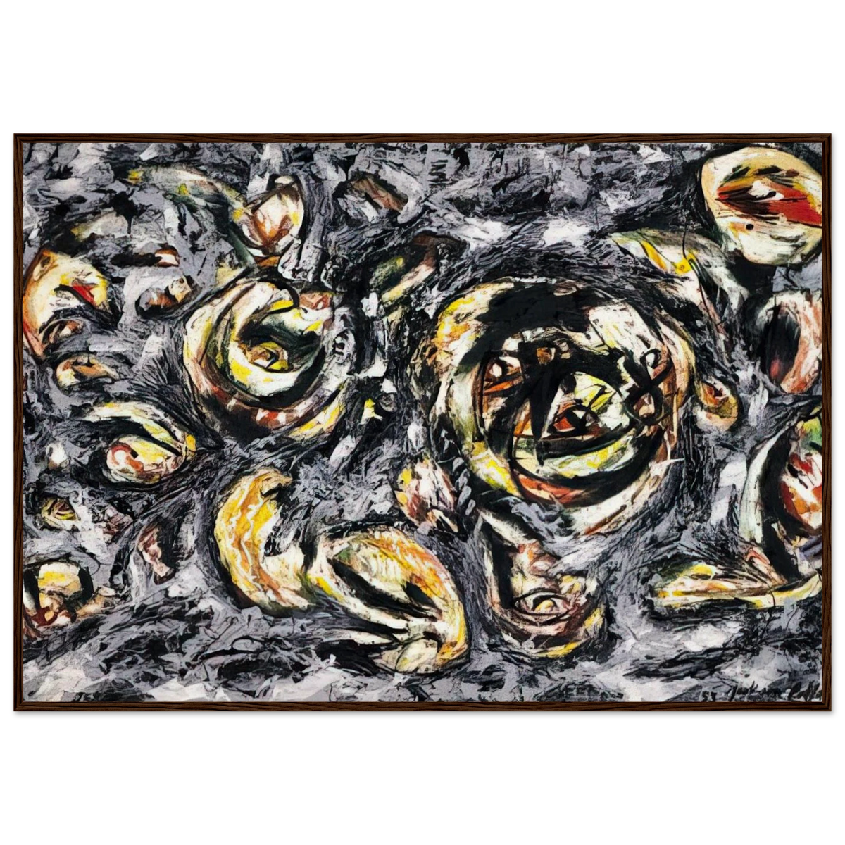OCEAN GREYNESS 1953 Framed Poster | Jackson Pollock Framed Prints Wall Art | Jackson Pollock Store