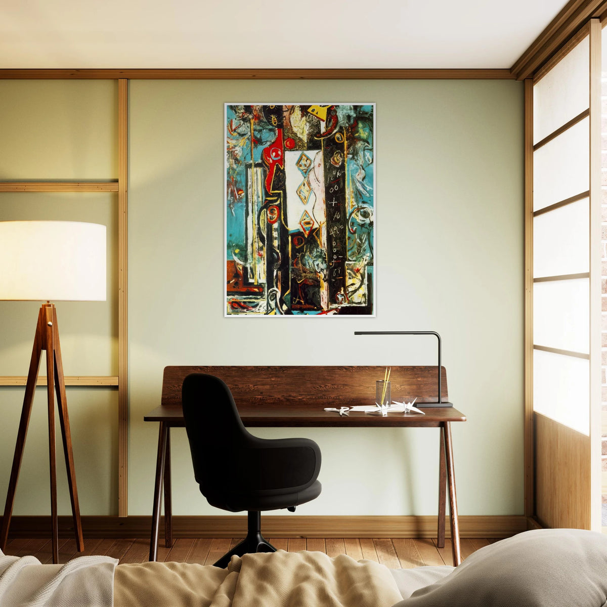 MALE AND FEMALE Framed Poster | Jackson Pollock Framed Prints Wall Art | Jackson Pollock Store