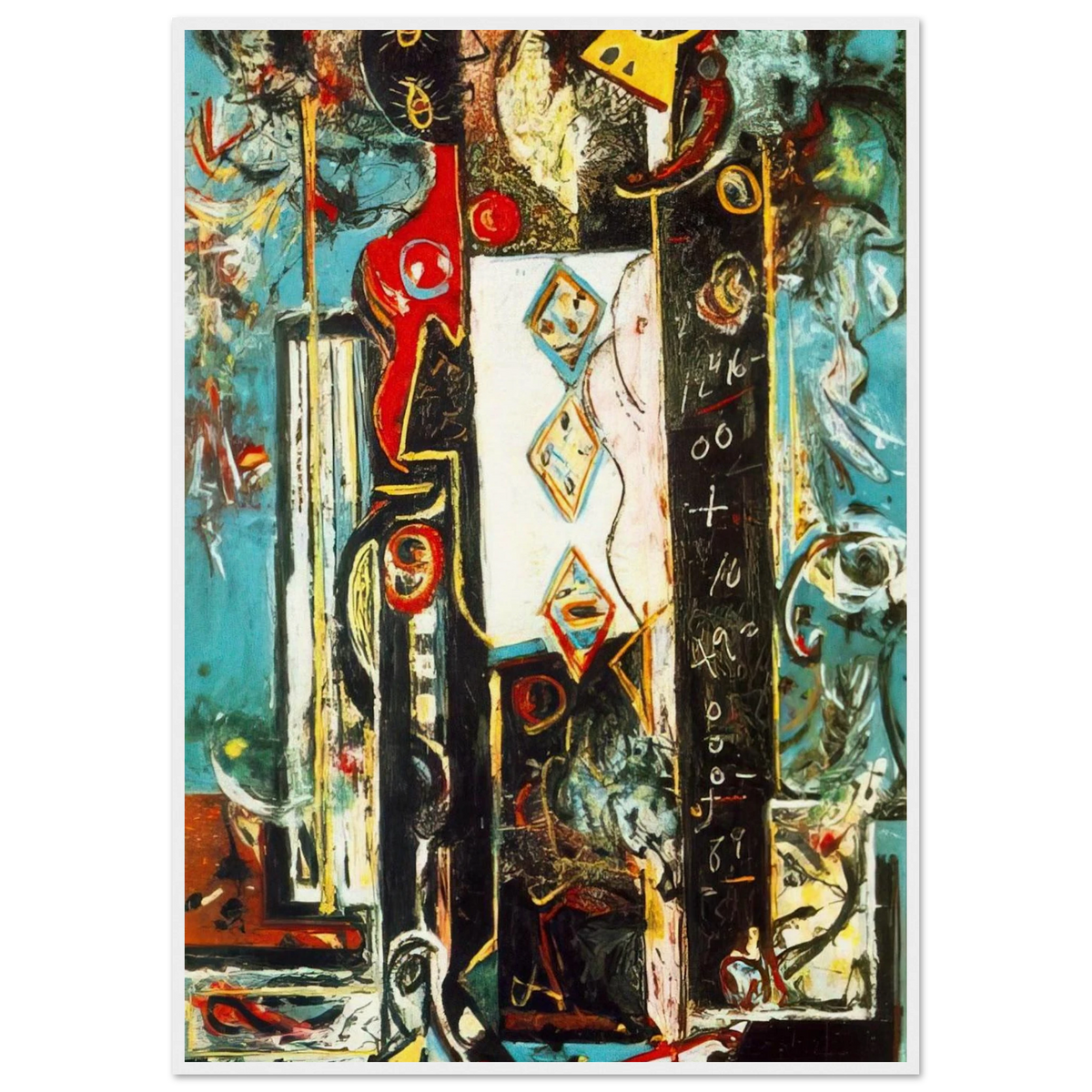 MALE AND FEMALE Framed Poster | Jackson Pollock Framed Prints Wall Art | Jackson Pollock Store