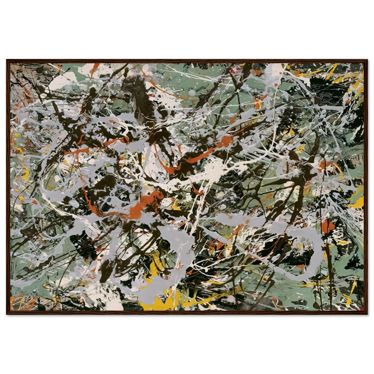 UNTITLED GREEN SILVER 1949 Framed Poster | Jackson Pollock Framed Prints Wall Art | Jackson Pollock Store
