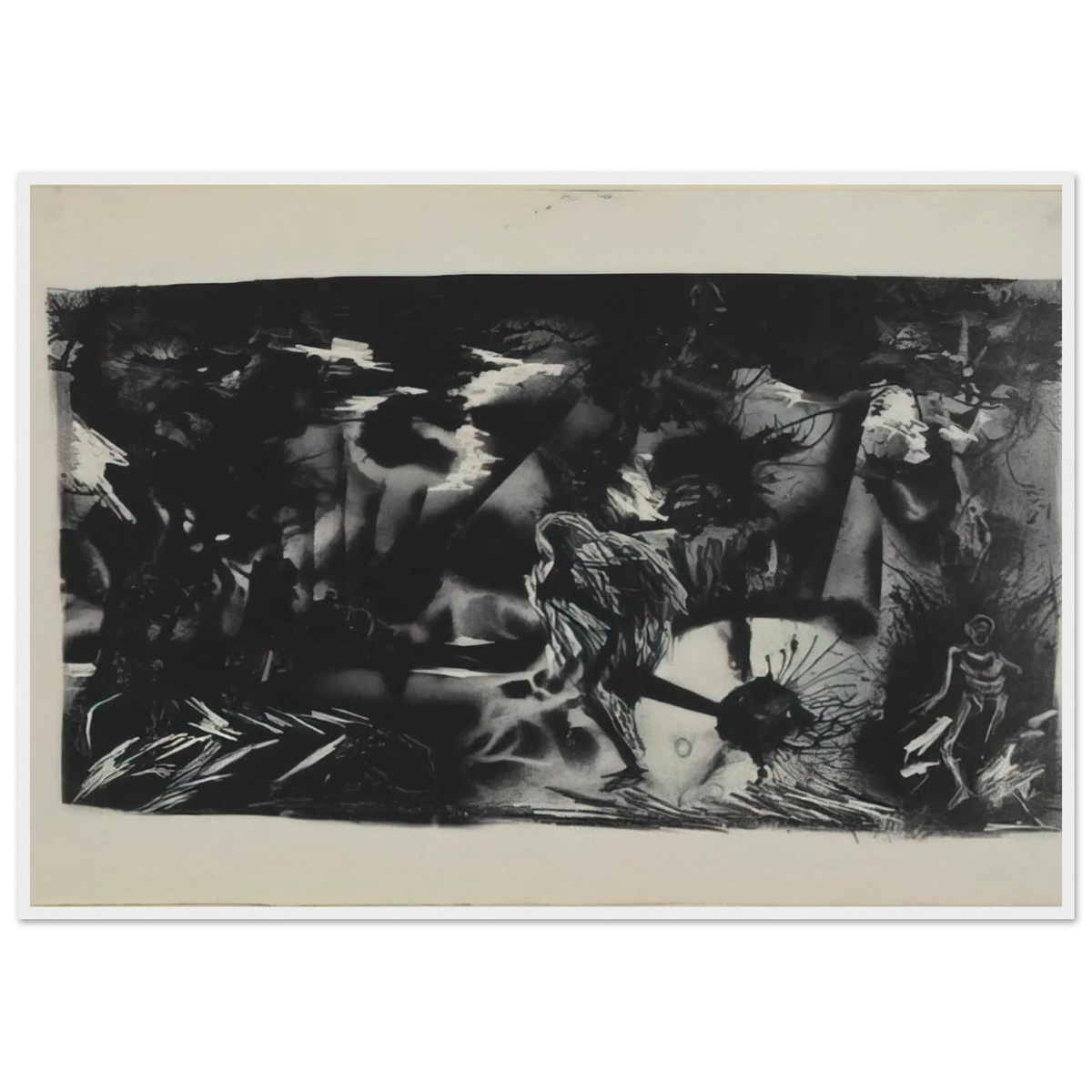 FIGURES IN A LANDSCAPE Framed Poster | Jackson Pollock Framed Prints Wall Art | Jackson Pollock Store