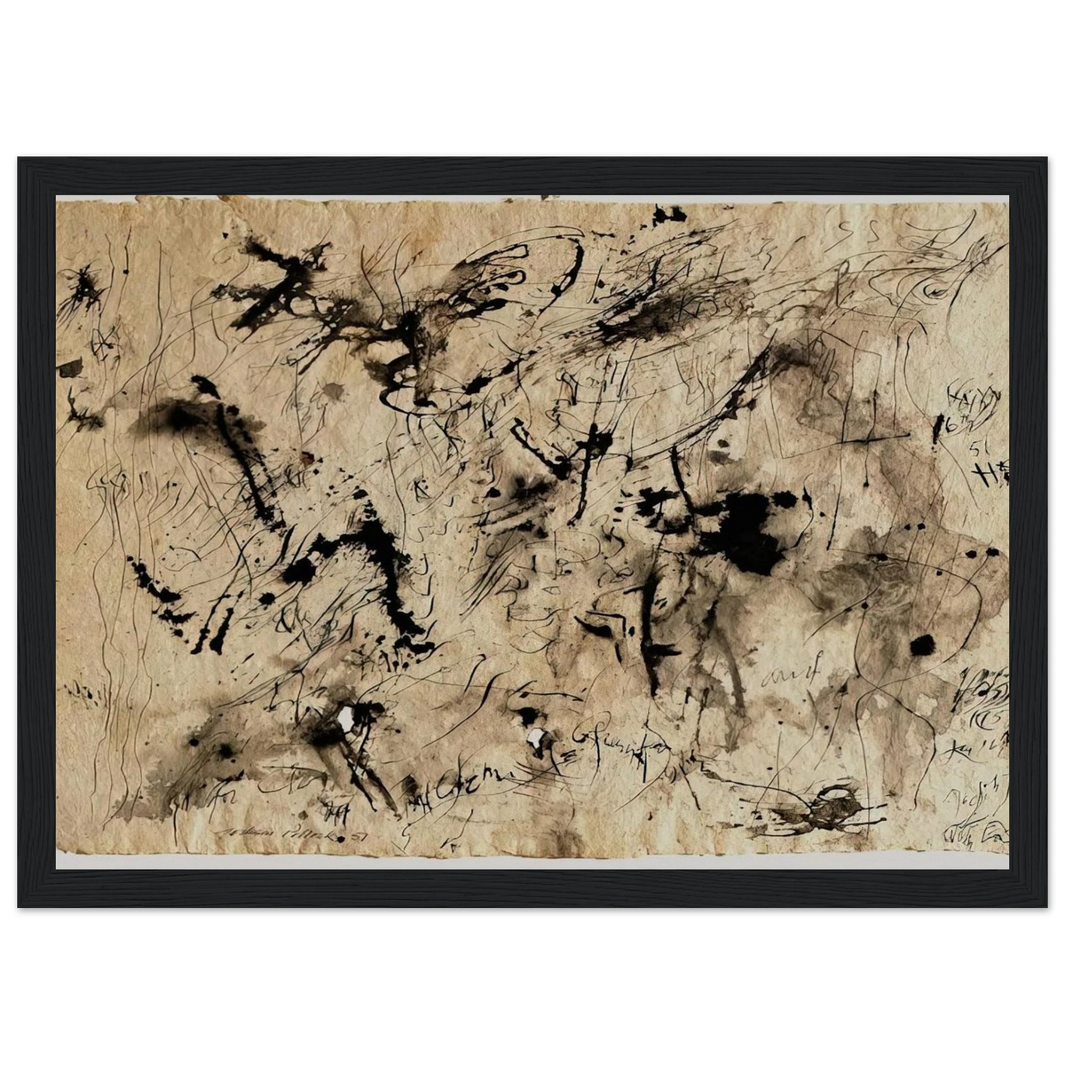 UNTITLED 1951 1 Framed Poster | Jackson Pollock Framed Prints Wall Art | Jackson Pollock Store