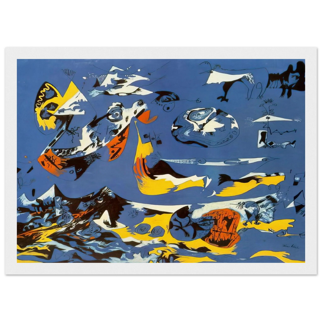 BLUE MOBY DICK Framed Poster | Jackson Pollock Framed Prints Wall Art | Jackson Pollock Store