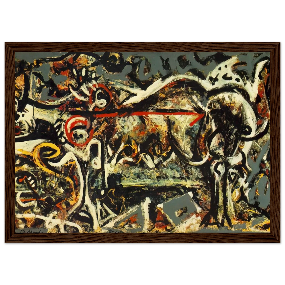 THE SHE WOLF Framed Poster | Jackson Pollock Framed Prints Wall Art | Jackson Pollock Store