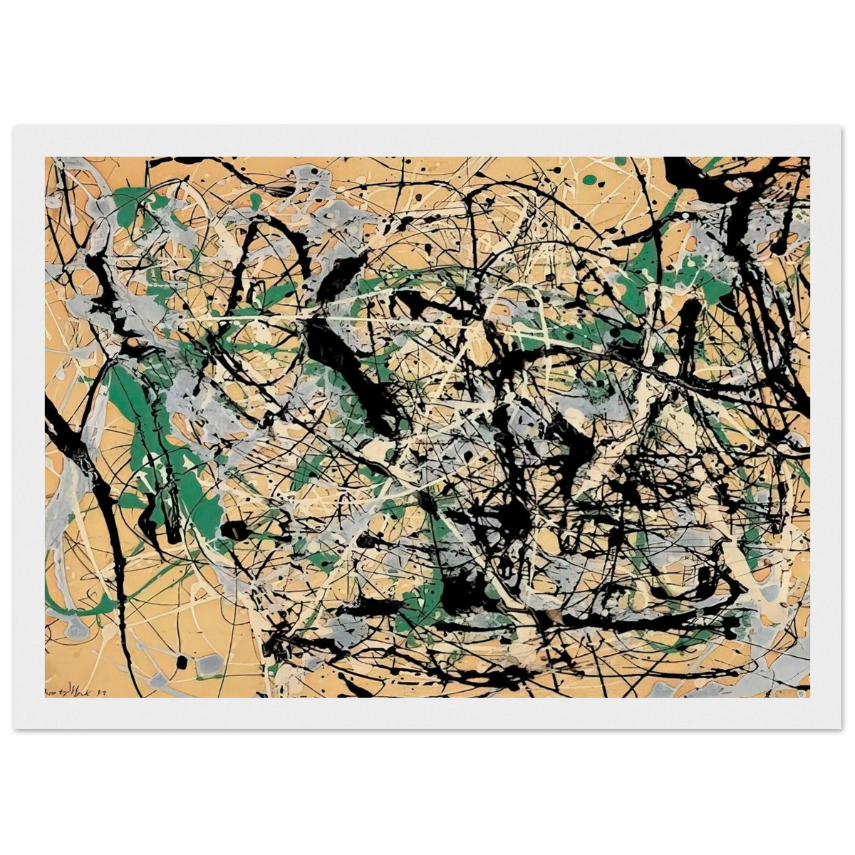 NUMBER 17 1949 Framed Poster | Jackson Pollock Framed Prints Wall Art | Jackson Pollock Store