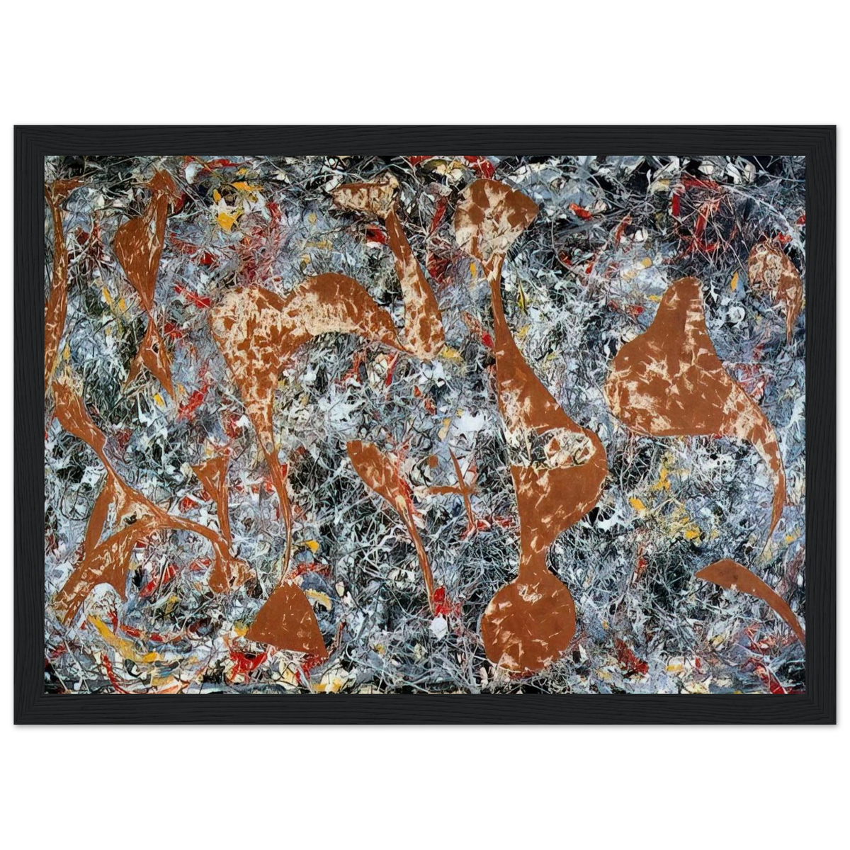 NUMBER 7 OUT OF THE WEB 1949 Framed Poster | Jackson Pollock Framed Prints Wall Art | Jackson Pollock Store
