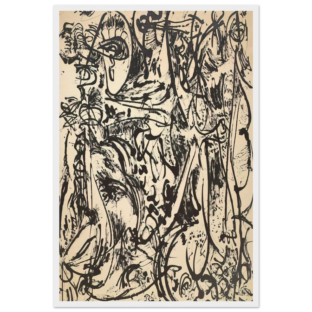ECHO 1951 Framed Poster | Jackson Pollock Framed Prints Wall Art | Jackson Pollock Store
