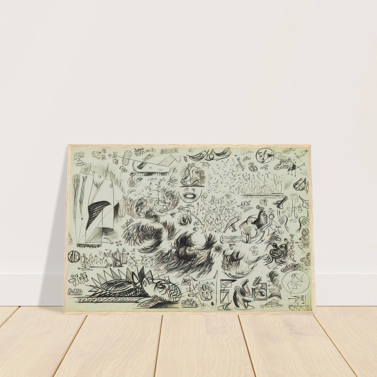 SHEET OF STUDIES 1941 Framed Poster | Jackson Pollock Framed Prints Wall Art | Jackson Pollock Store