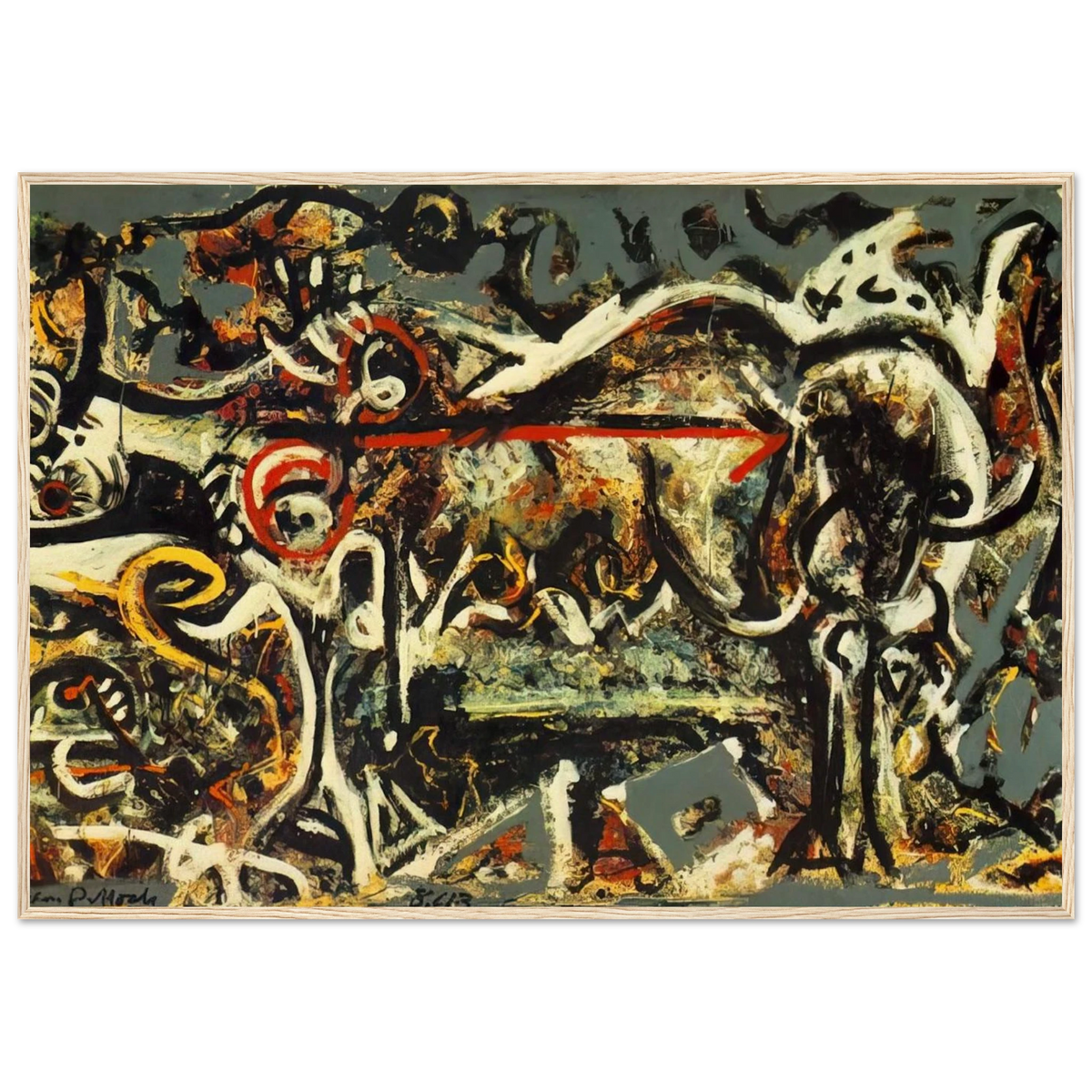 THE SHE WOLF Framed Poster | Jackson Pollock Framed Prints Wall Art | Jackson Pollock Store
