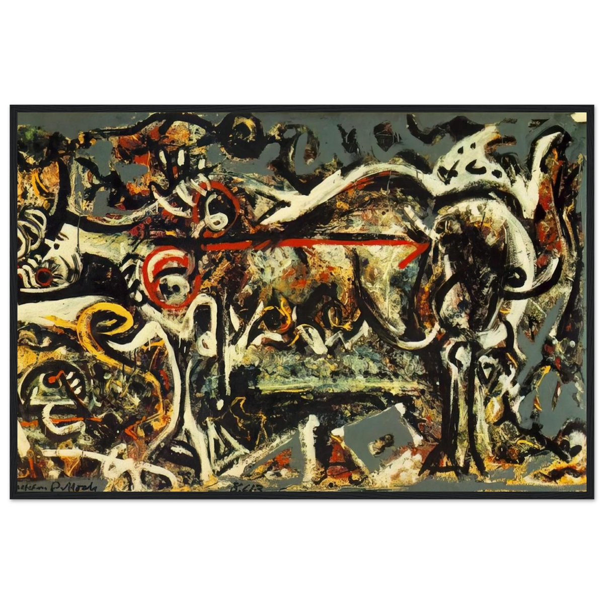 THE SHE WOLF Framed Poster | Jackson Pollock Framed Prints Wall Art | Jackson Pollock Store