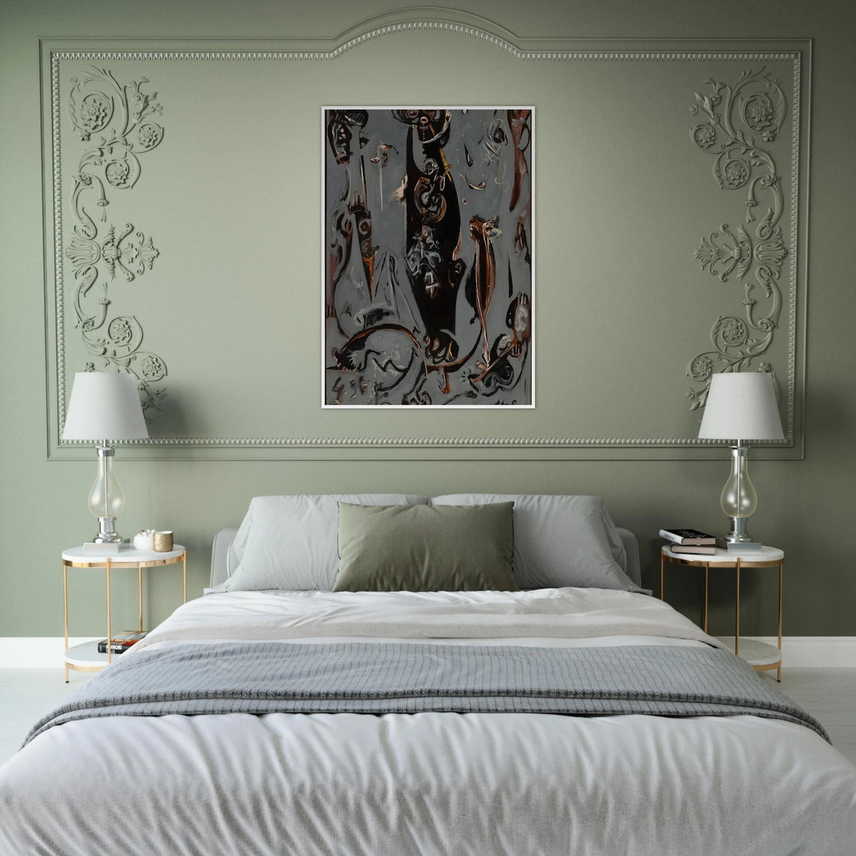 TOTEM LESSON 2 1945 Framed Poster | Jackson Pollock Framed Prints Wall Art | Jackson Pollock Store