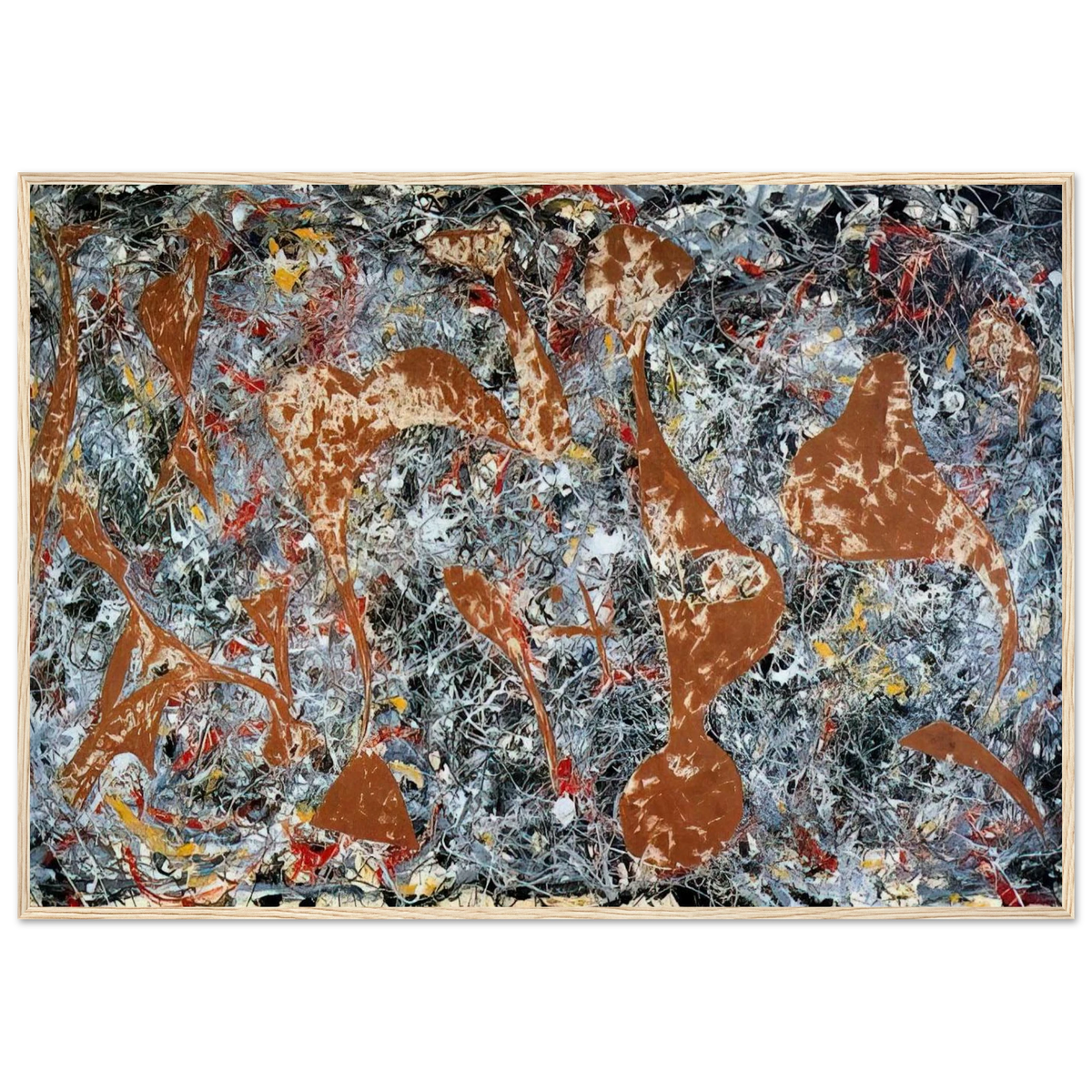 NUMBER 7 OUT OF THE WEB 1949 Framed Poster | Jackson Pollock Framed Prints Wall Art | Jackson Pollock Store