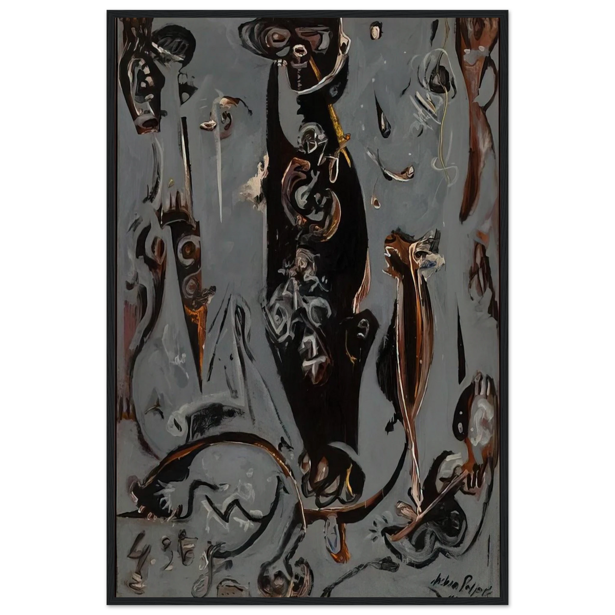 TOTEM LESSON 2 1945 Framed Poster | Jackson Pollock Framed Prints Wall Art | Jackson Pollock Store