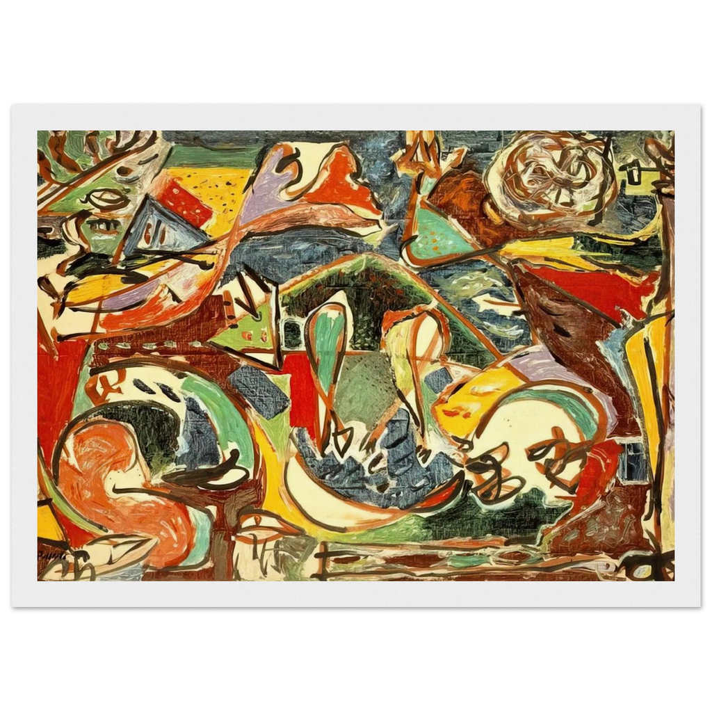 THE KEY Framed Poster | Jackson Pollock Framed Prints Wall Art | Jackson Pollock Store