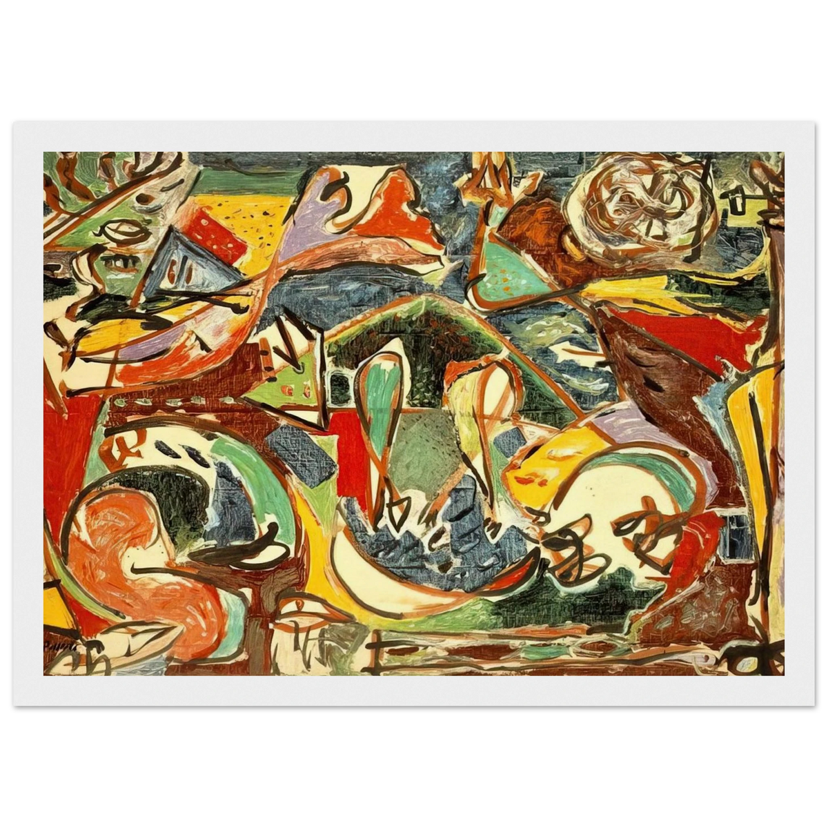 THE KEY Framed Poster | Jackson Pollock Framed Prints Wall Art | Jackson Pollock Store