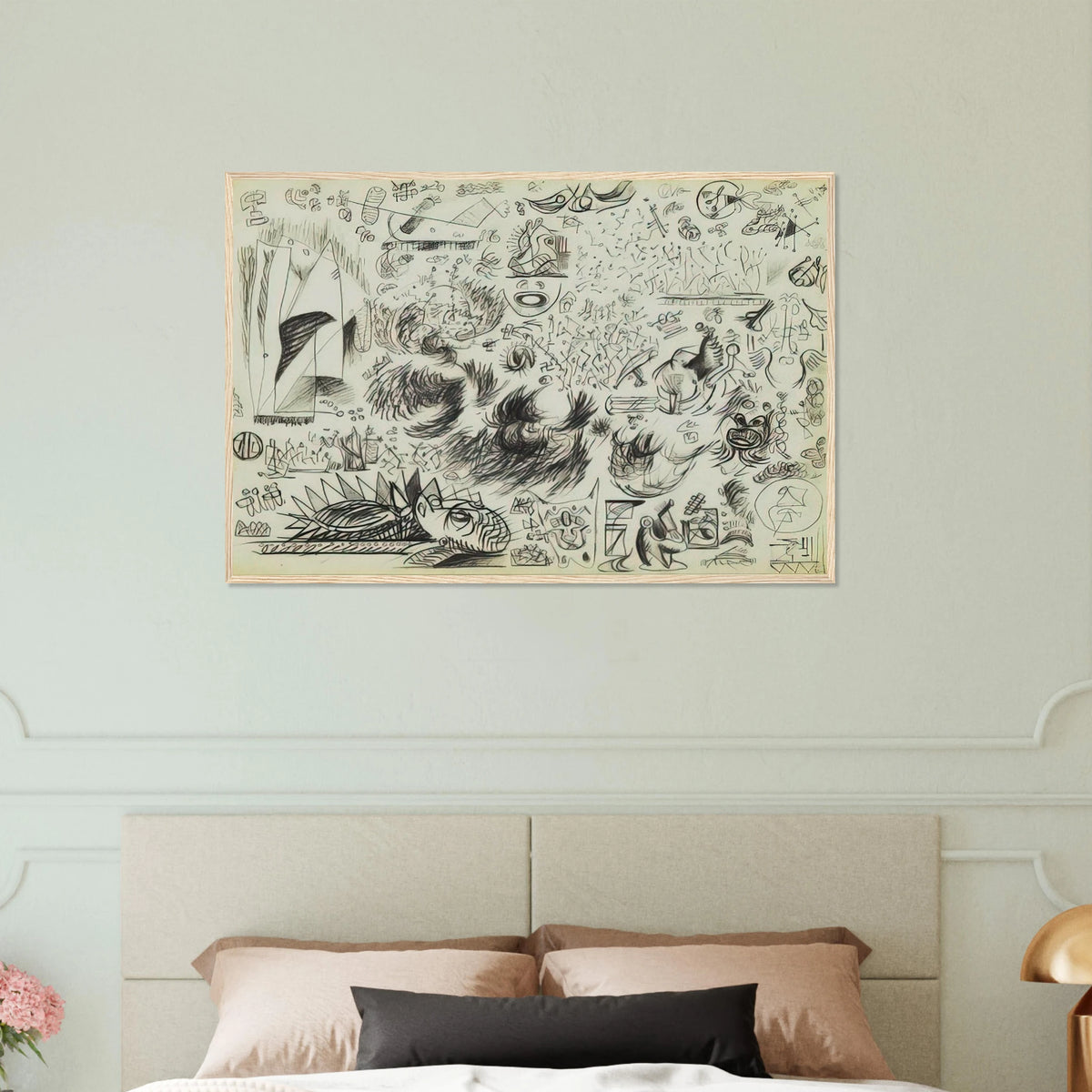 SHEET OF STUDIES 1941 Framed Poster | Jackson Pollock Framed Prints Wall Art | Jackson Pollock Store
