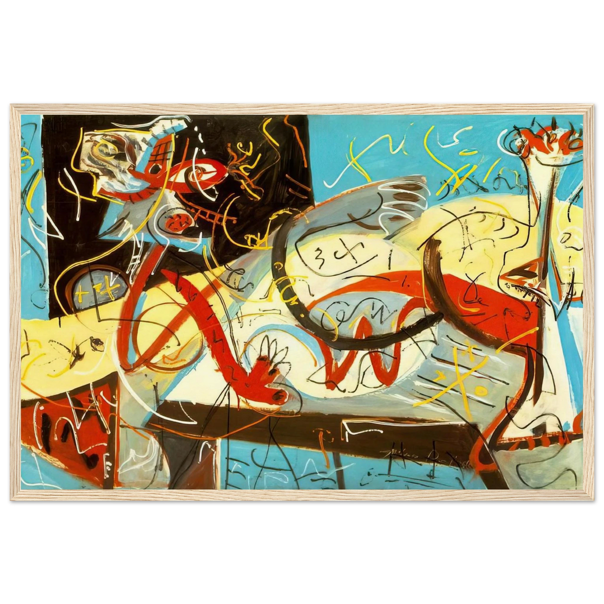 STENOGRAPHIC FIGURE Framed Poster | Jackson Pollock Framed Prints Wall Art | Jackson Pollock Store