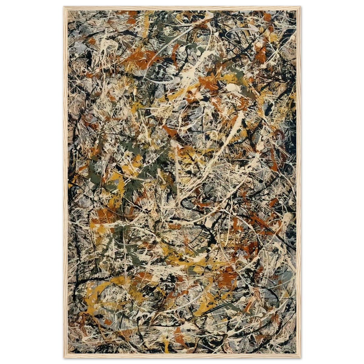 NUMBER 3 1 Framed Poster | Jackson Pollock Framed Prints Wall Art | Jackson Pollock Store