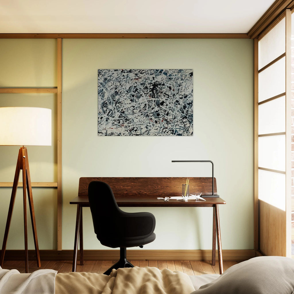 COMPOSITION WHITE BLACK BLUE AND RED ON WHITE 1948 Canvas | Jackson Pollock Canvas | Jackson Pollock Store