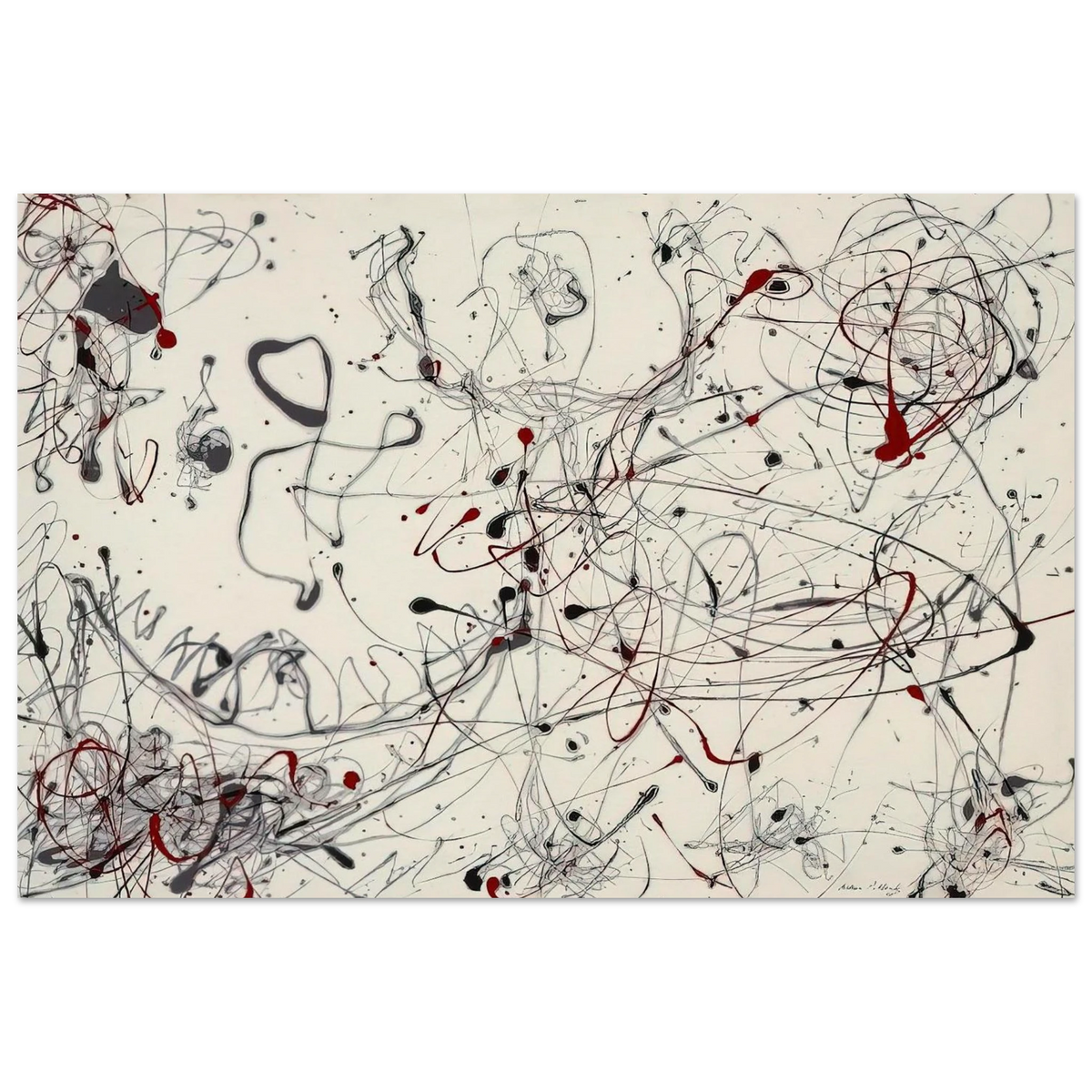 NUMBER 4 GRAY AND RED 1948 Poster | Jackson Pollock Poster | Jackson Pollock Store