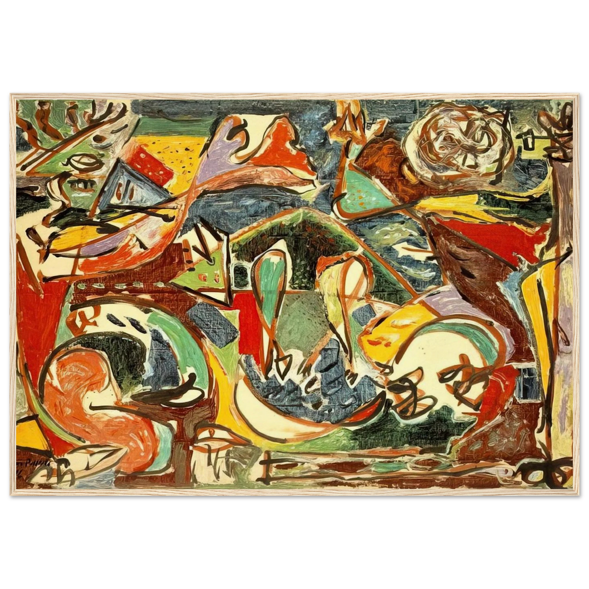 THE KEY Framed Poster | Jackson Pollock Framed Prints Wall Art | Jackson Pollock Store