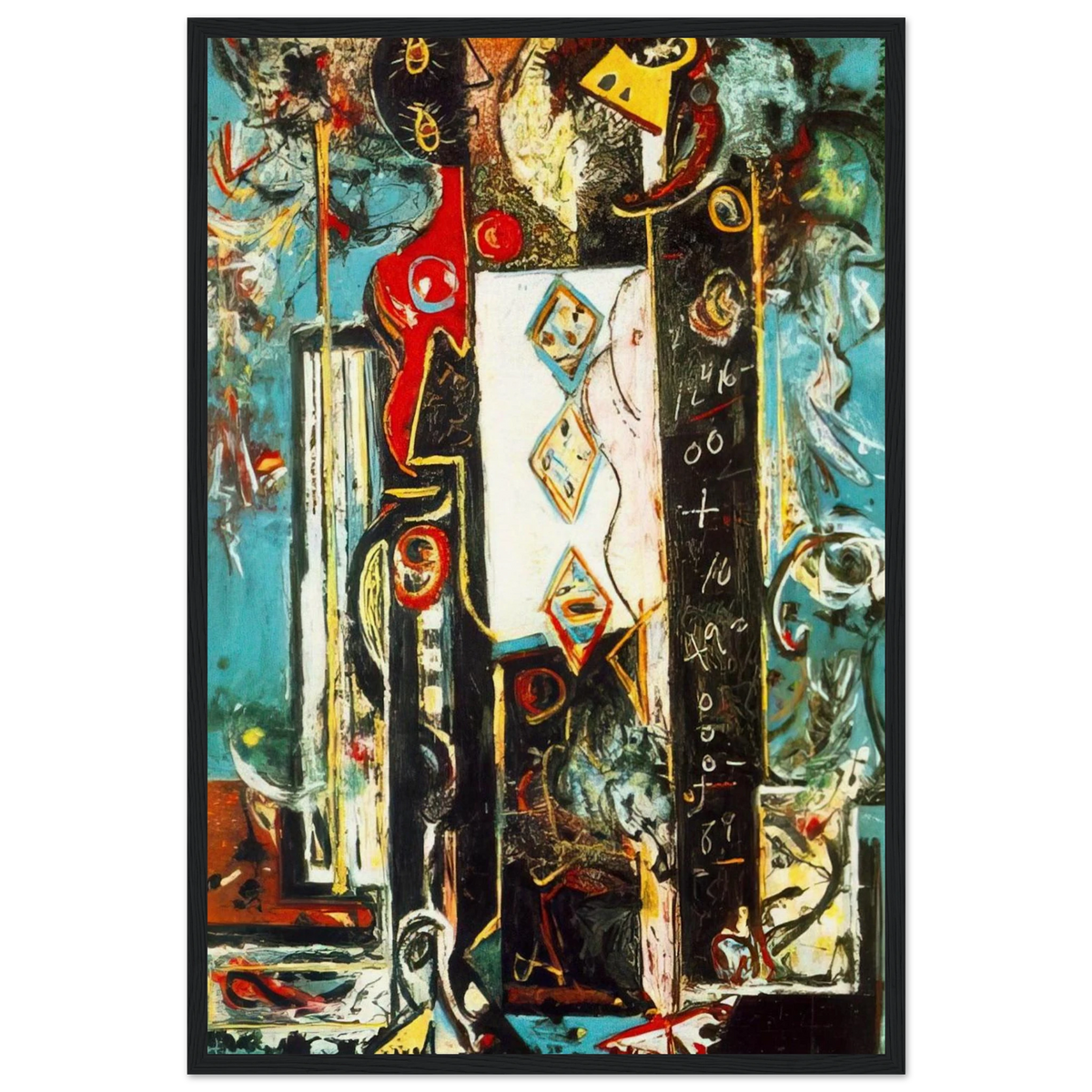 MALE AND FEMALE Framed Poster | Jackson Pollock Framed Prints Wall Art | Jackson Pollock Store