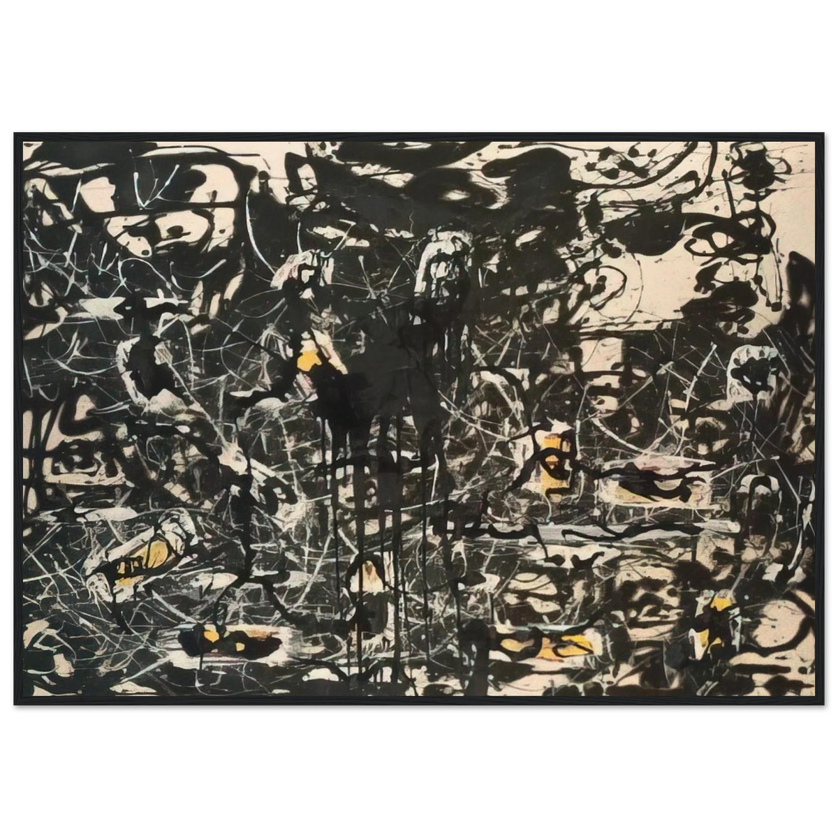 YELLOW ISLANDS Framed Poster | Jackson Pollock Framed Prints Wall Art | Jackson Pollock Store