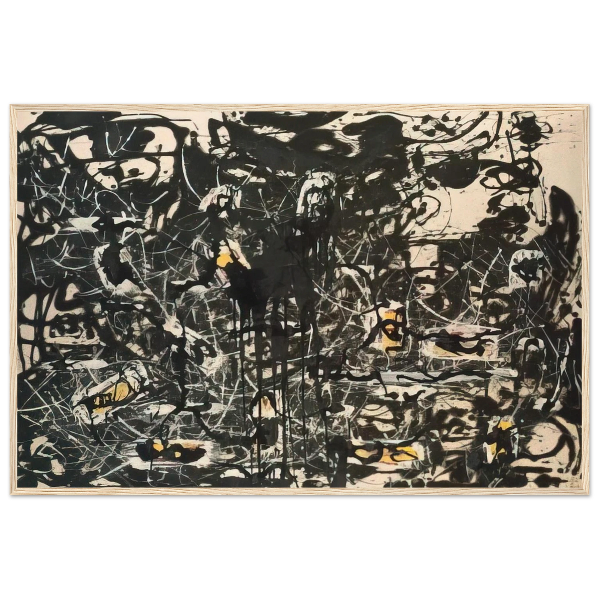 YELLOW ISLANDS Framed Poster | Jackson Pollock Framed Prints Wall Art | Jackson Pollock Store