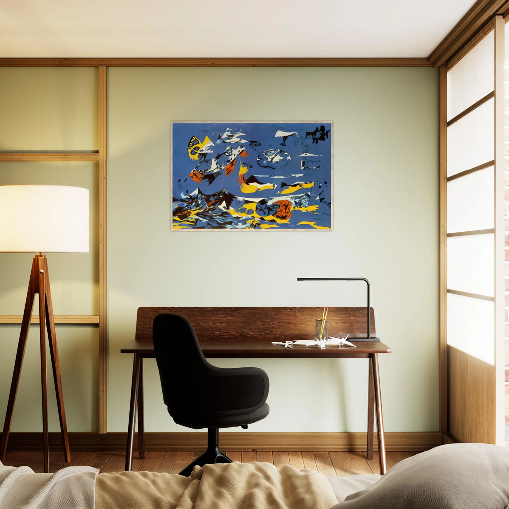 BLUE MOBY DICK Framed Poster | Jackson Pollock Framed Prints Wall Art | Jackson Pollock Store