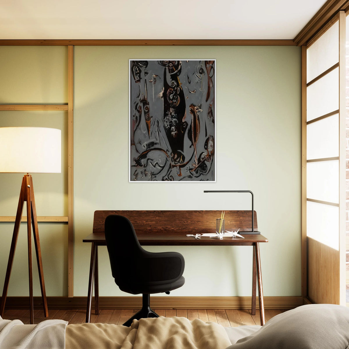 TOTEM LESSON 2 1945 Framed Poster | Jackson Pollock Framed Prints Wall Art | Jackson Pollock Store