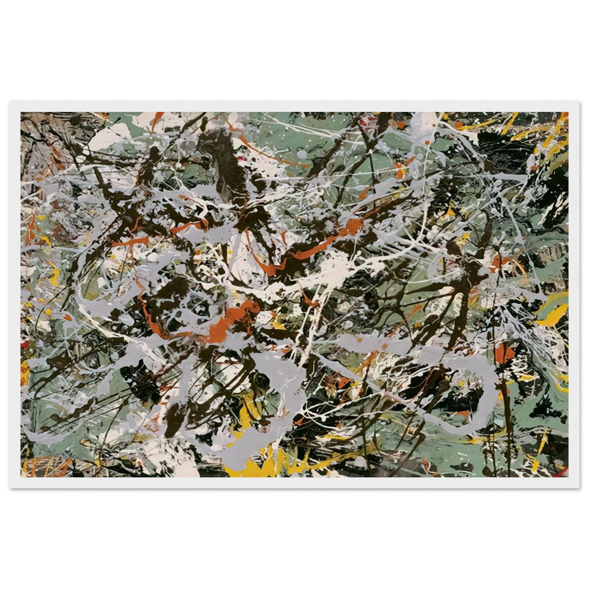 UNTITLED GREEN SILVER 1949 Framed Poster | Jackson Pollock Framed Prints Wall Art | Jackson Pollock Store
