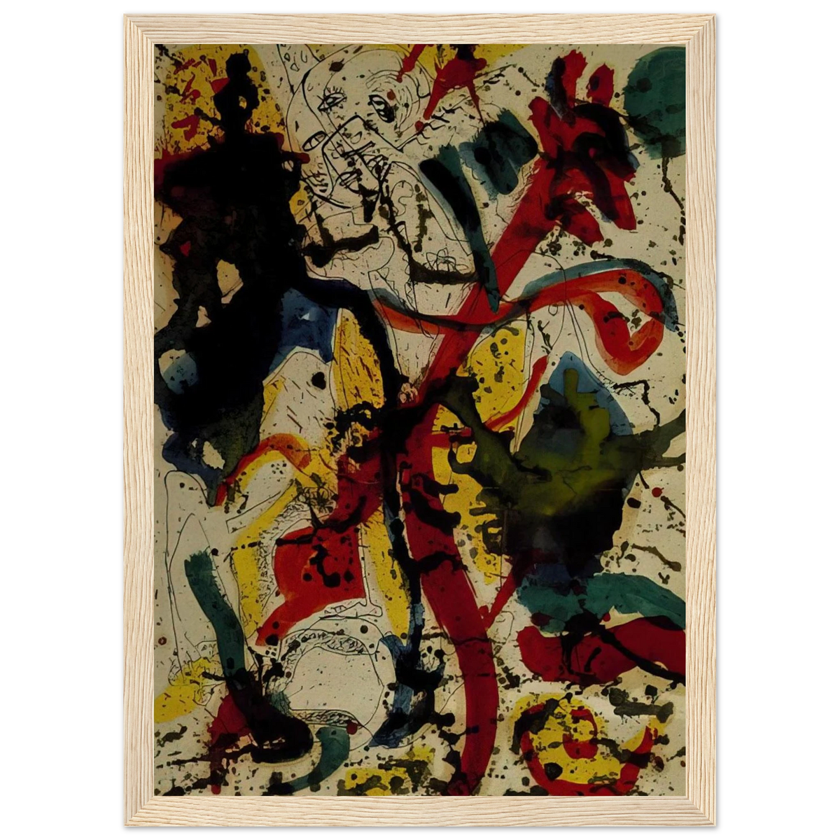 UNTITLED 1944 Framed Poster | Jackson Pollock Framed Prints Wall Art | Jackson Pollock Store
