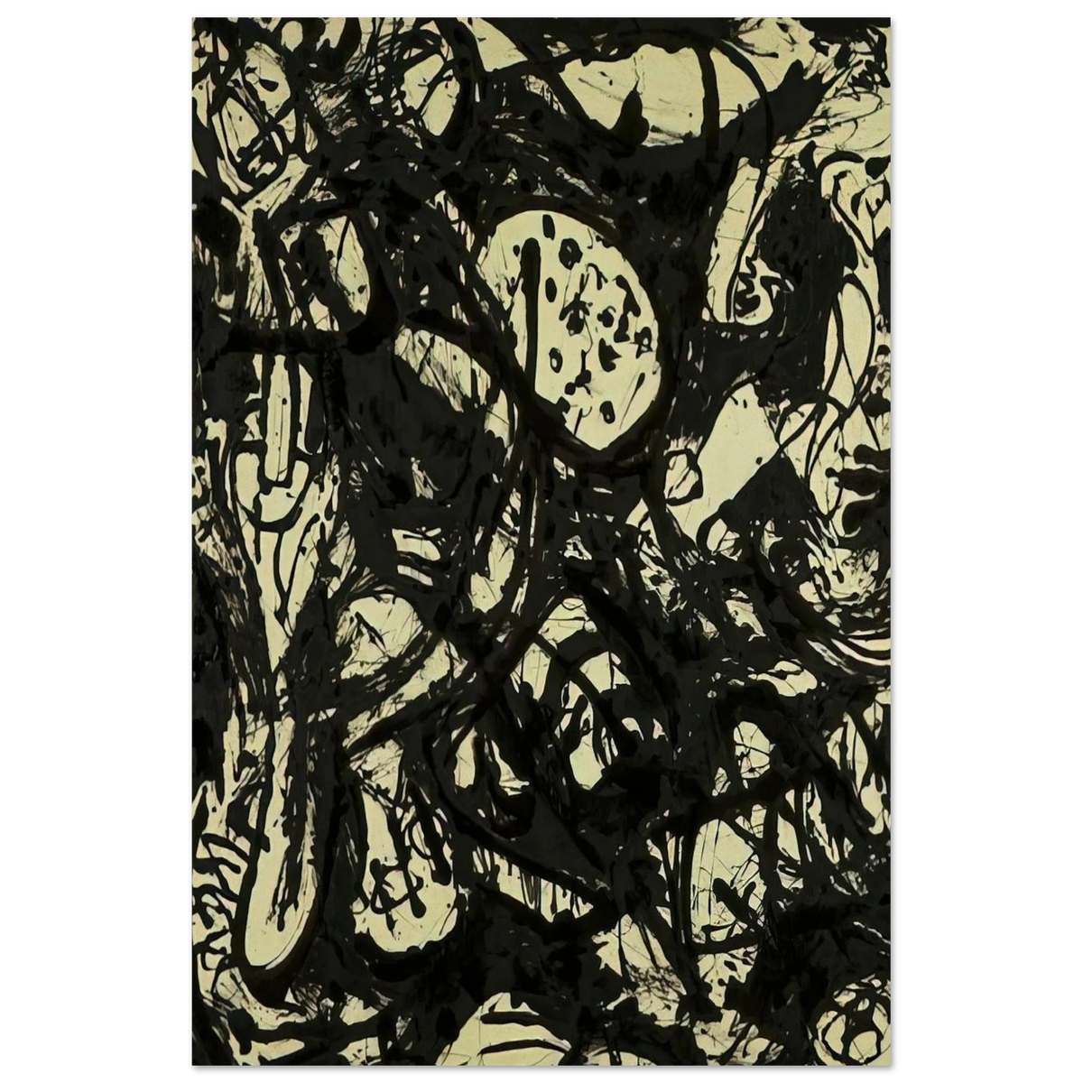 BLACK WHITE NUMBER 20 1951 Poster | Jackson Pollock Poster | Jackson Pollock Store