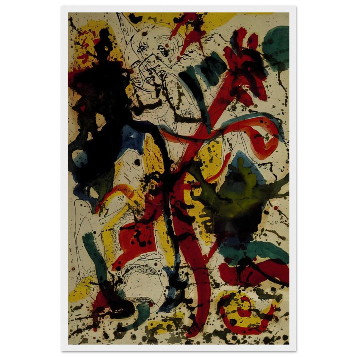 UNTITLED 1944 Framed Poster | Jackson Pollock Framed Prints Wall Art | Jackson Pollock Store