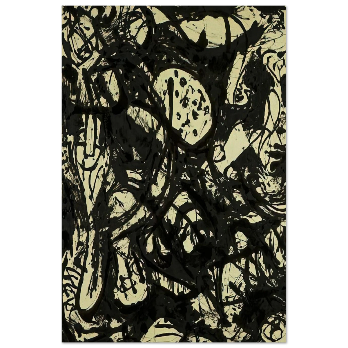 BLACK WHITE NUMBER 20 1951 Poster | Jackson Pollock Poster | Jackson Pollock Store