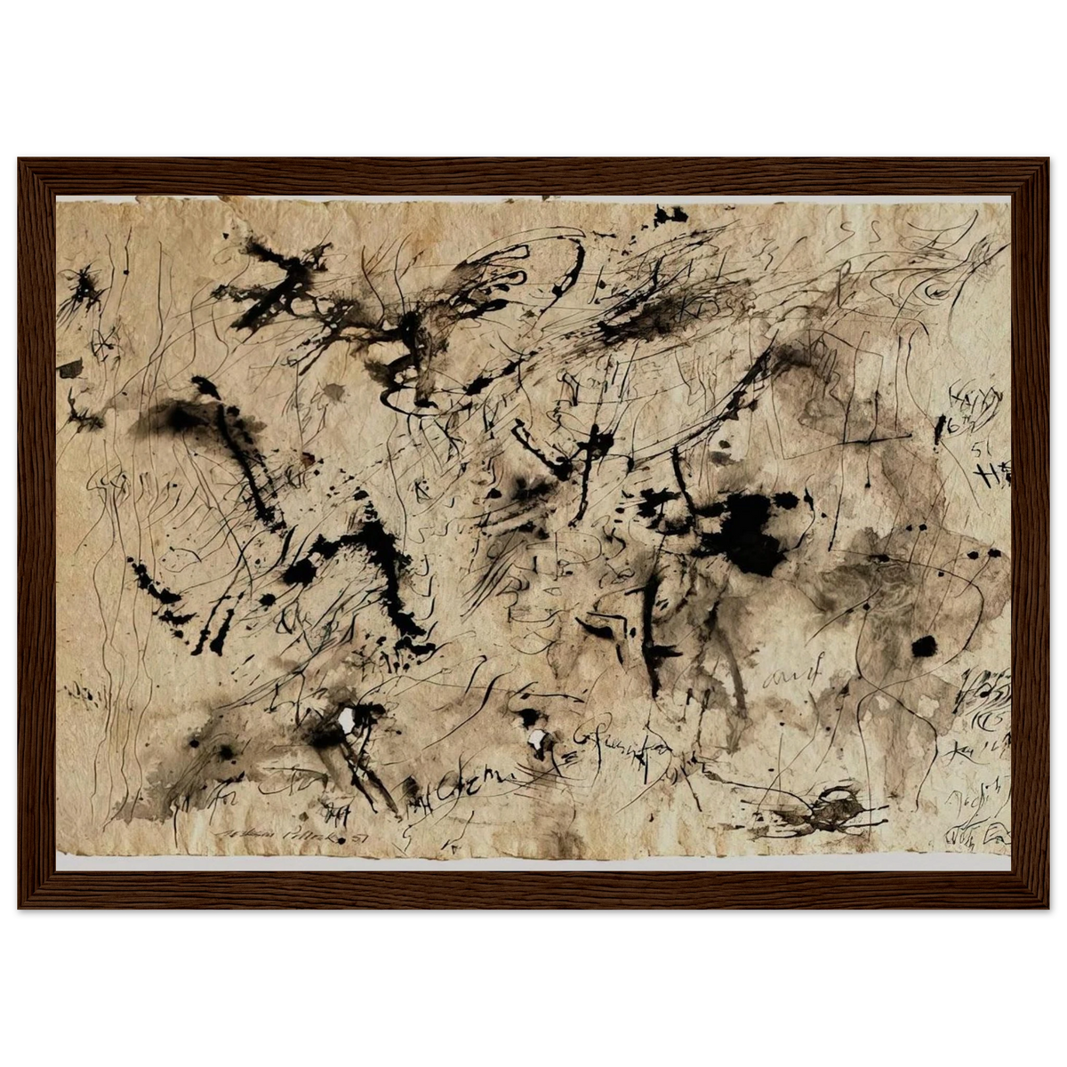 UNTITLED 1951 1 Framed Poster | Jackson Pollock Framed Prints Wall Art | Jackson Pollock Store