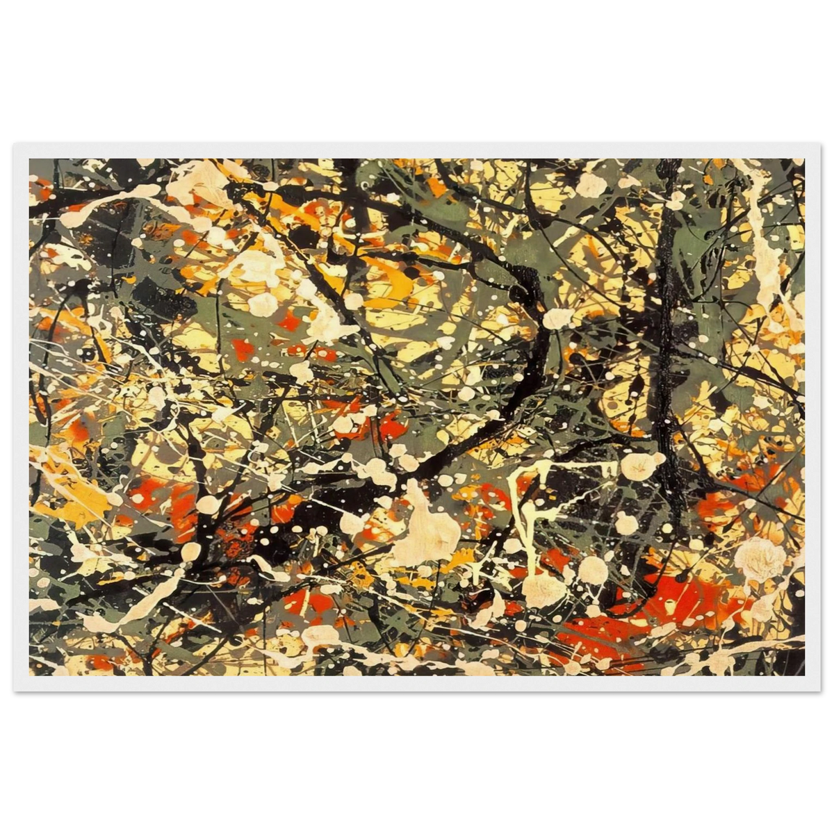 NUMBER 8 DETAIL Framed Poster | Jackson Pollock Framed Prints Wall Art | Jackson Pollock Store