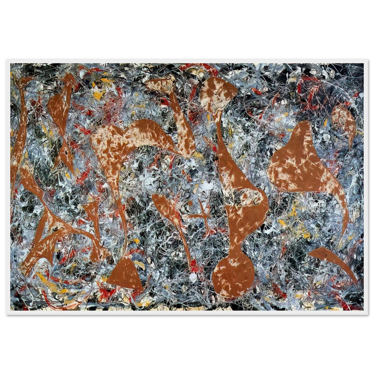 NUMBER 7 OUT OF THE WEB 1949 Framed Poster | Jackson Pollock Framed Prints Wall Art | Jackson Pollock Store