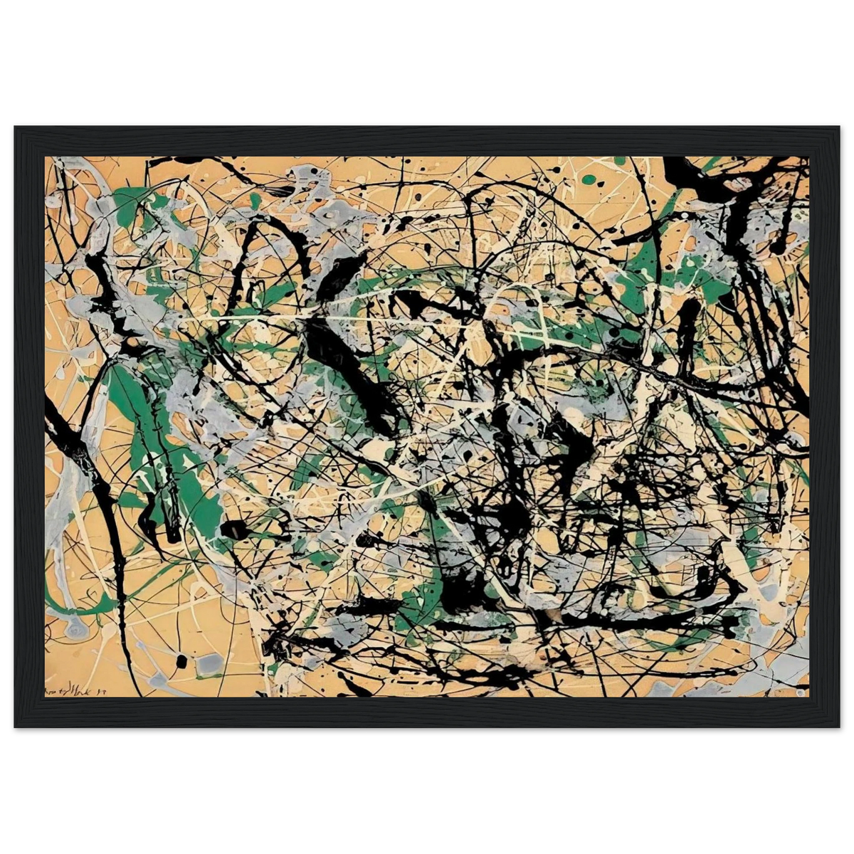 NUMBER 17 1949 Framed Poster | Jackson Pollock Framed Prints Wall Art | Jackson Pollock Store