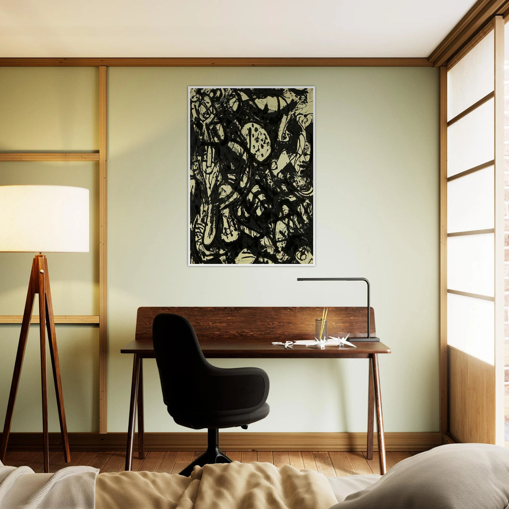 BLACK WHITE NUMBER 20 1951 Framed Poster | Jackson Pollock Framed Prints Wall Art | Jackson Pollock Store