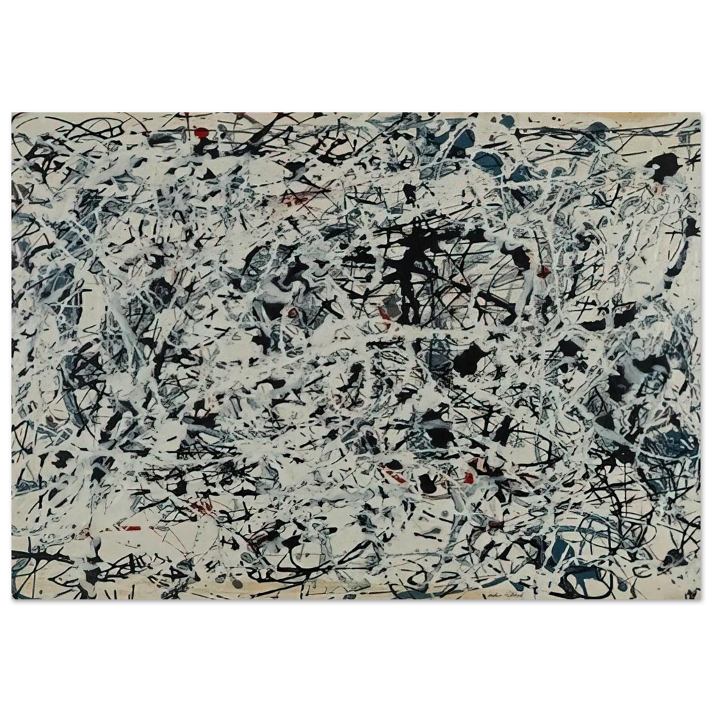 COMPOSITION WHITE BLACK BLUE AND RED ON WHITE 1948 Poster | Jackson Pollock Poster | Jackson Pollock Store