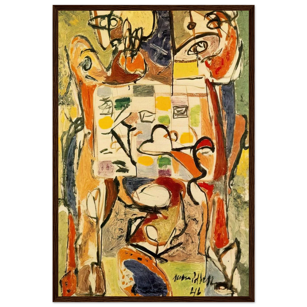 THE TEA CUP Framed Poster | Jackson Pollock Framed Prints Wall Art | Jackson Pollock Store