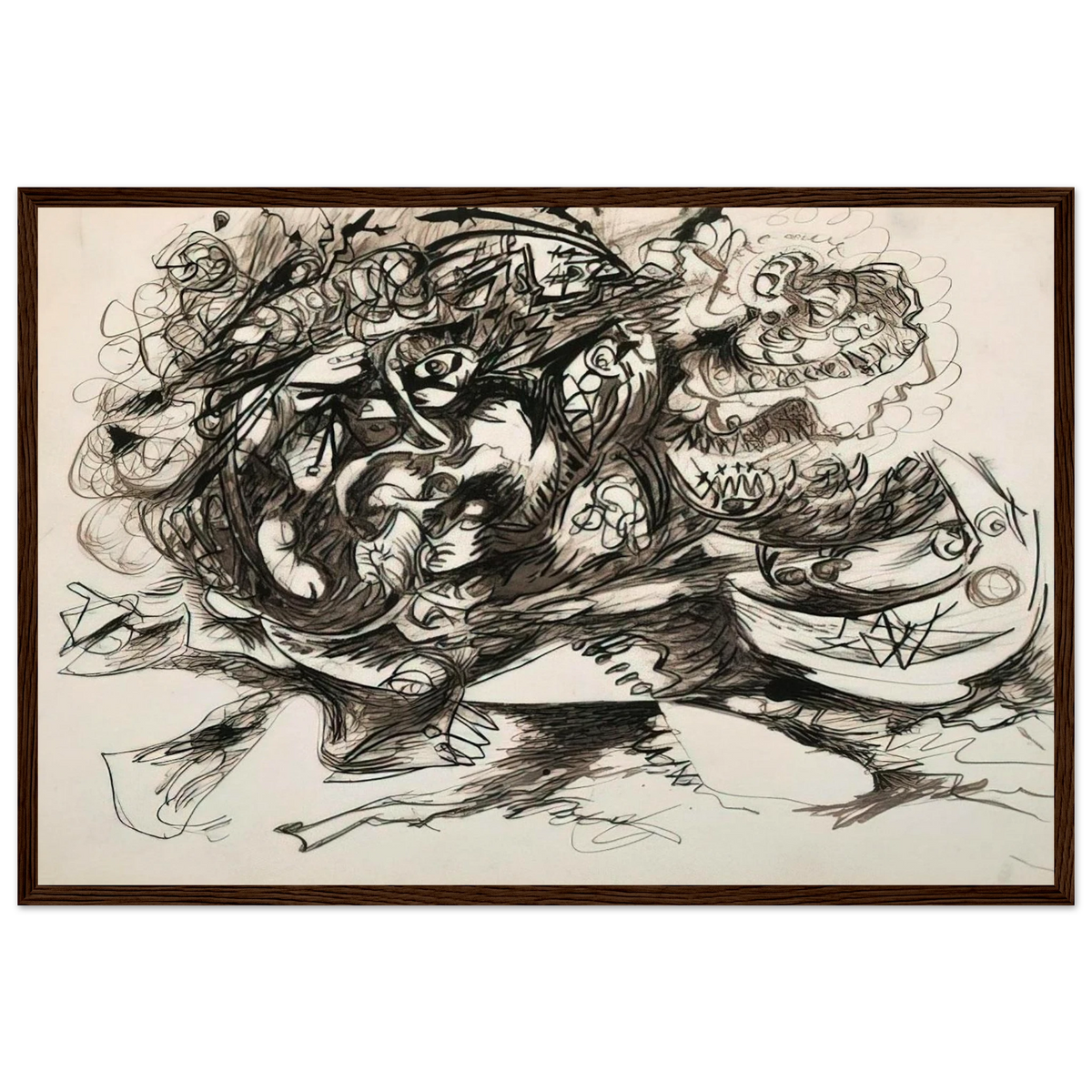 UNTITLED O CONNOR THAW 771 Framed Poster | Jackson Pollock Framed Prints Wall Art | Jackson Pollock Store