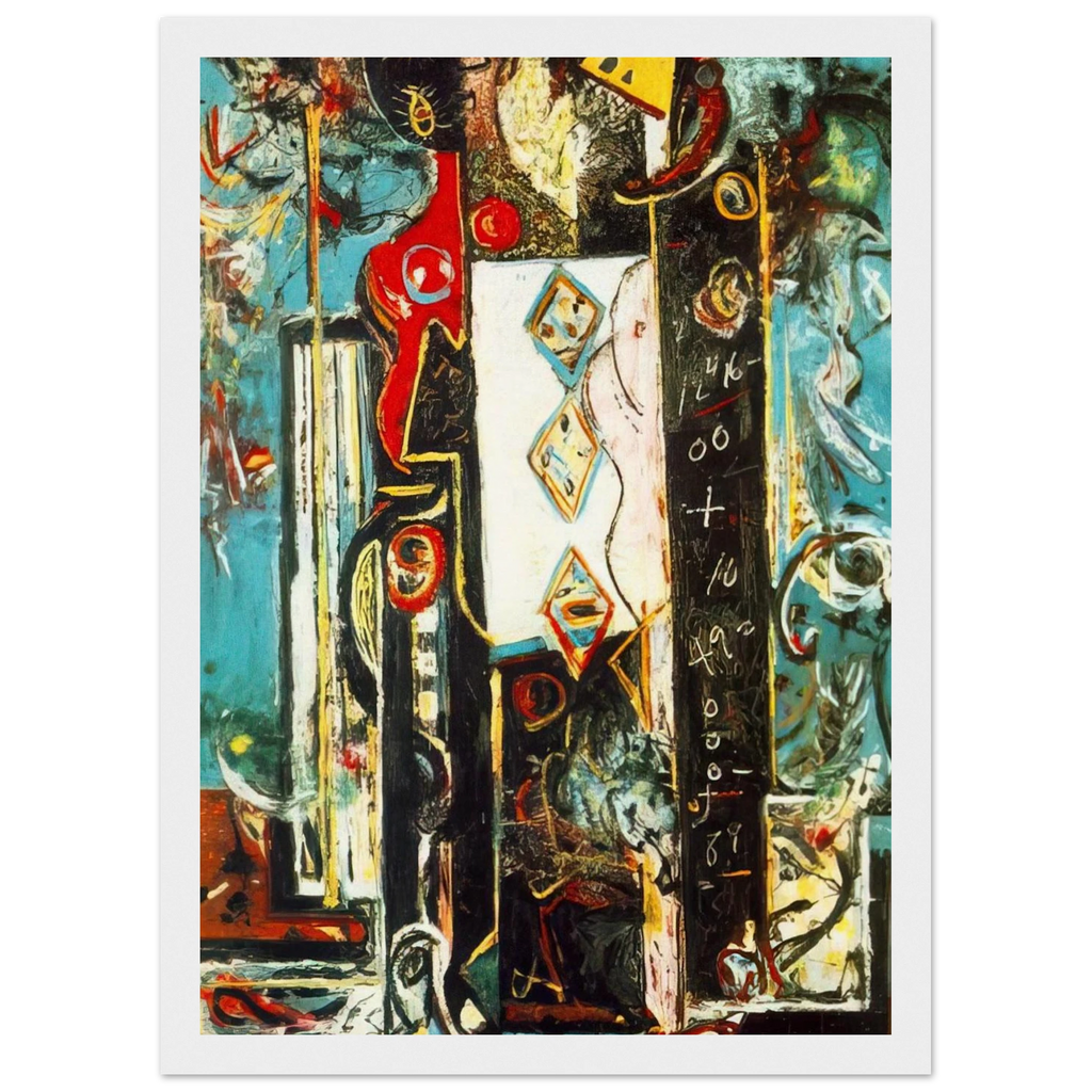 MALE AND FEMALE Framed Poster | Jackson Pollock Framed Prints Wall Art | Jackson Pollock Store