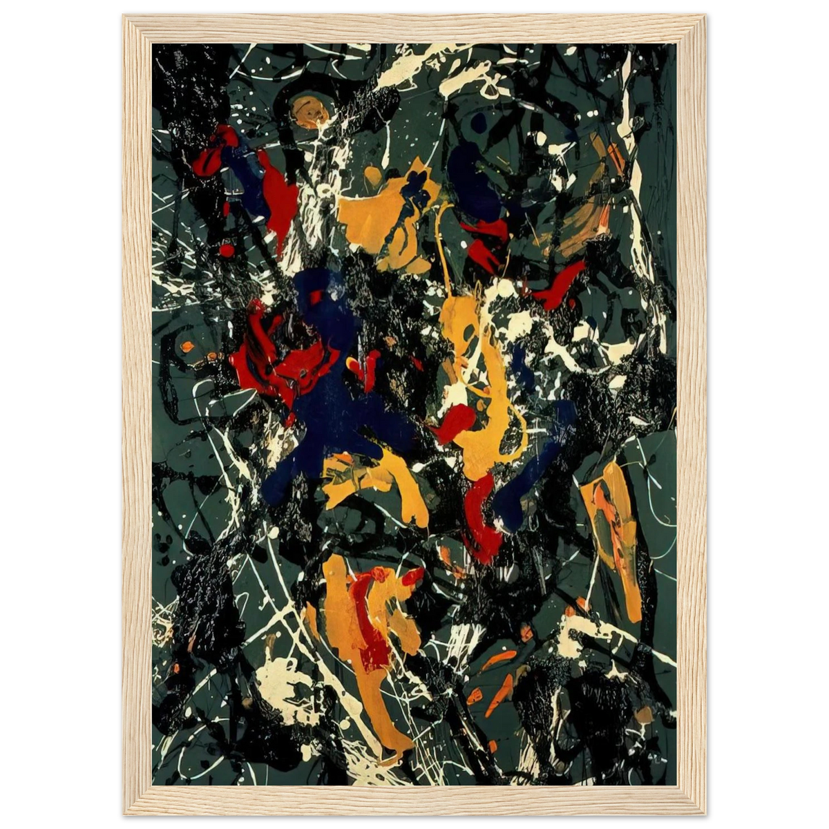 NUMBER 3 1948 Framed Poster | Jackson Pollock Framed Prints Wall Art | Jackson Pollock Store