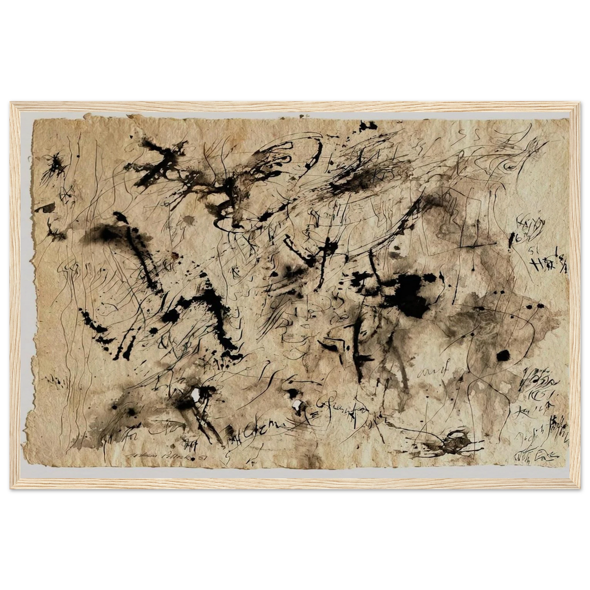 UNTITLED 1951 1 Framed Poster | Jackson Pollock Framed Prints Wall Art | Jackson Pollock Store