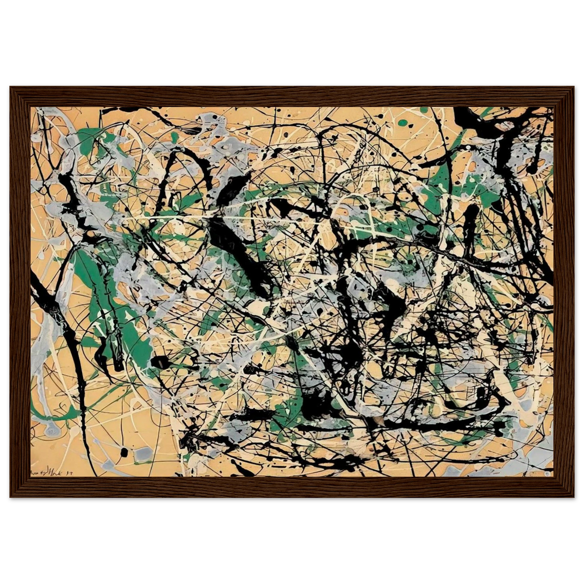 NUMBER 17 1949 Framed Poster | Jackson Pollock Framed Prints Wall Art | Jackson Pollock Store