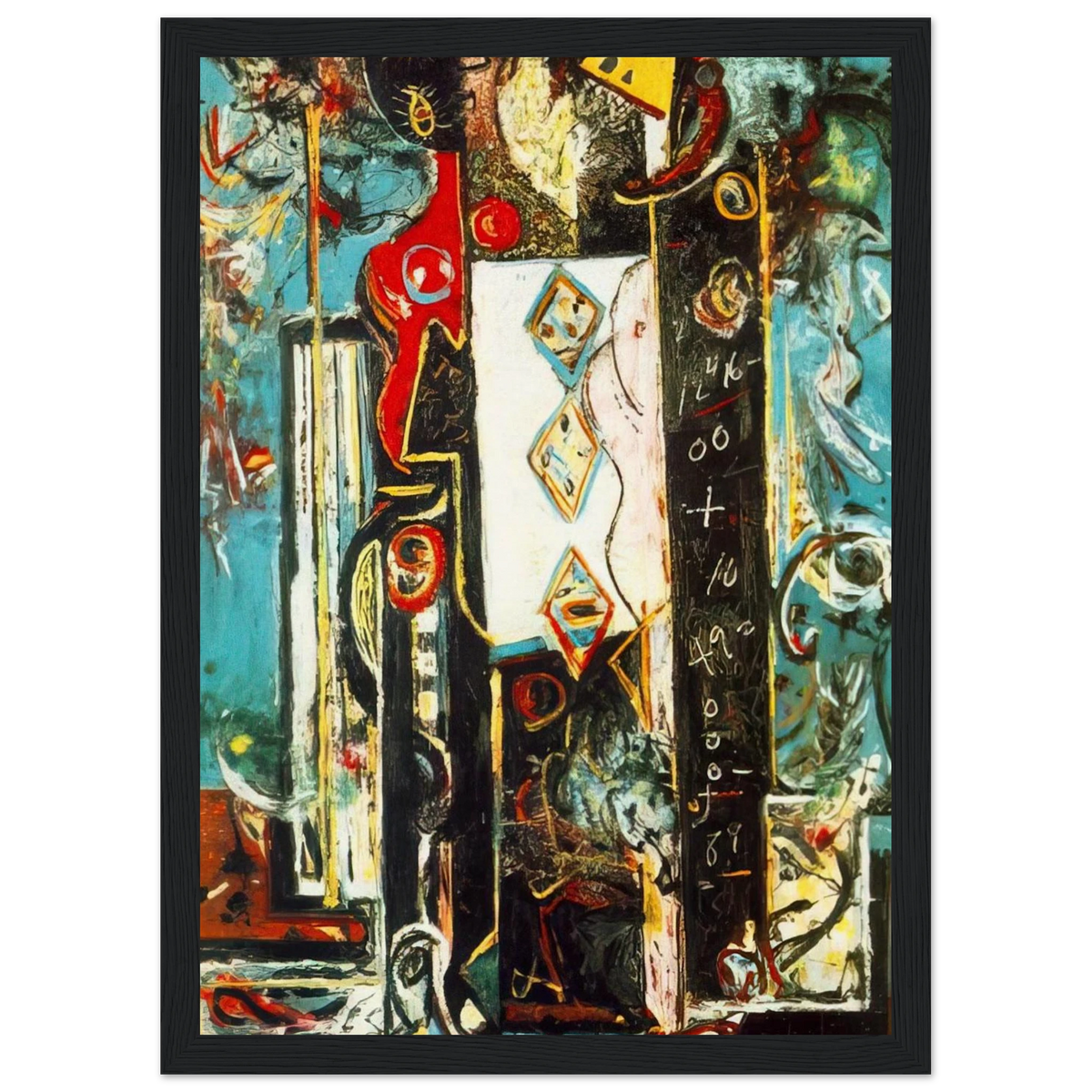 MALE AND FEMALE Framed Poster | Jackson Pollock Framed Prints Wall Art | Jackson Pollock Store